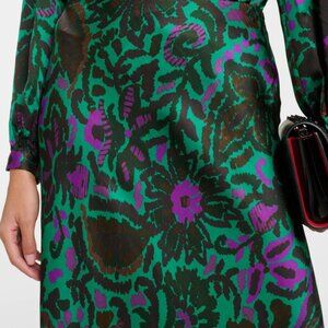 Velvet by Graham & Spencer satin maxi skirt.  Gorgeous jewel tones. Size S. NWT